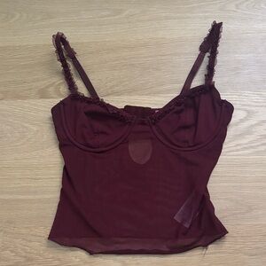 Edikted Burgundy Camisole Top